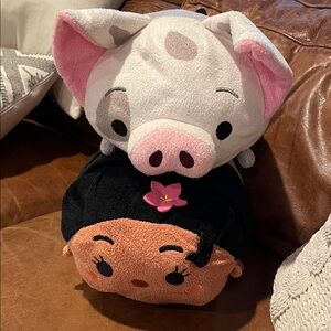 Disney Tsum Tsum Moana & PUA Pig Plush Stuffed Toys- Lot of 2 Plushie Gifts